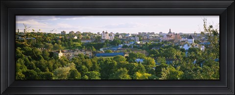 Framed High angle view of a city, Vilnius, Trakai, Lithuania Print