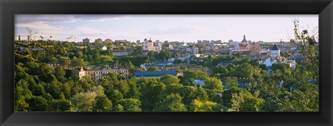 Framed High angle view of a city, Vilnius, Trakai, Lithuania Print