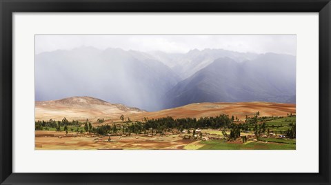 Framed Clouds over mountains, Andes Mountains, Urubamba Valley, Cuzco, Peru Print