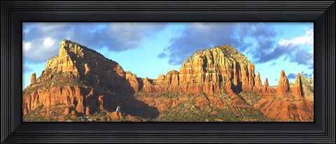 Framed Chapel on rock formations, Chapel Of The Holy Cross, Sedona, Arizona, USA Print