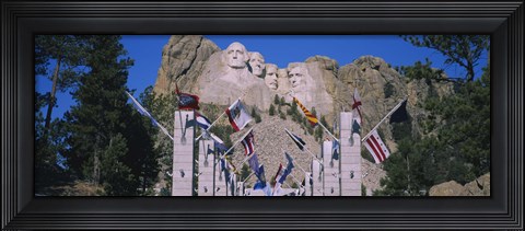 Framed Statues on a mountain, Mt Rushmore, Mt Rushmore National Memorial, South Dakota, USA Print