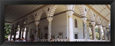 Framed Group of people in front of a chamber, Topkapi Palace, Istanbul, Turkey Print