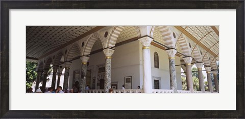 Framed Group of people in front of a chamber, Topkapi Palace, Istanbul, Turkey Print