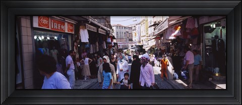 Framed Group of people in a market, Grand Bazaar, Istanbul, Turkey Print