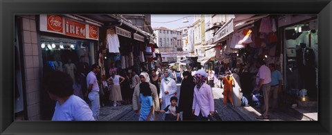 Framed Group of people in a market, Grand Bazaar, Istanbul, Turkey Print