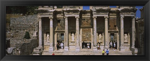 Framed Old ruins of Library At Epheses, Ephesus, Turkey Print