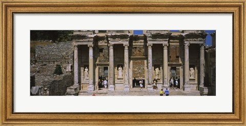 Framed Old ruins of Library At Epheses, Ephesus, Turkey Print