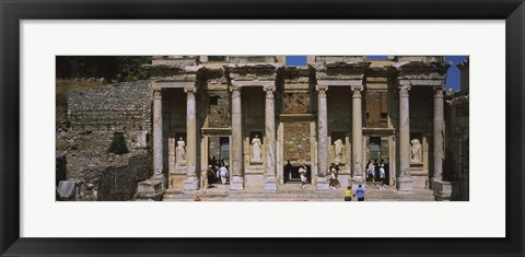 Framed Old ruins of Library At Epheses, Ephesus, Turkey Print