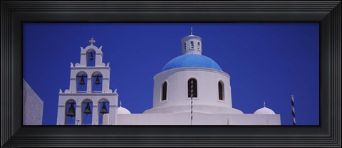 Framed High section view of a church, Oia, Santorini, Greece Print