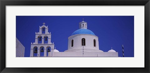 Framed High section view of a church, Oia, Santorini, Greece Print