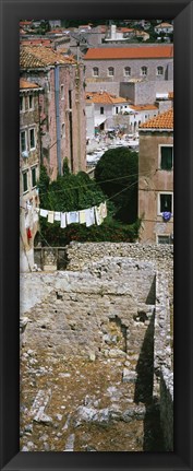 Framed High angle view of the old ruins in a town, Dubrovnik, Croatia Print