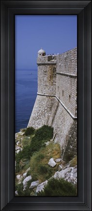 Framed Fortress of St Petar as seen from city wall, Dubrovnik, Croatia Print
