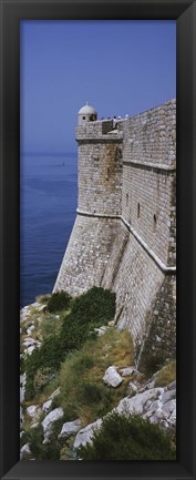 Framed Fortress of St Petar as seen from city wall, Dubrovnik, Croatia Print