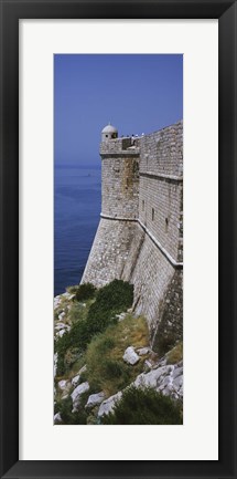 Framed Fortress of St Petar as seen from city wall, Dubrovnik, Croatia Print