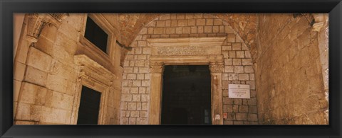 Framed Entrance of a monastery, Dominican Monastery, Dubrovnik, Croatia Print