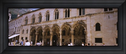 Framed Group of people in front of a palace, Rector&#39;s Palace, Dubrovnik, Croatia Print
