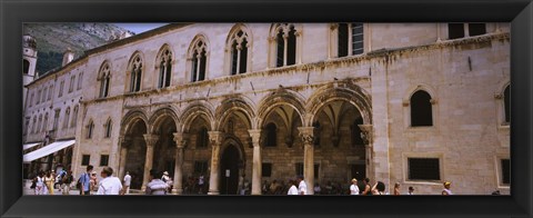 Framed Group of people in front of a palace, Rector&#39;s Palace, Dubrovnik, Croatia Print