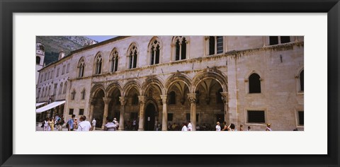 Framed Group of people in front of a palace, Rector&#39;s Palace, Dubrovnik, Croatia Print