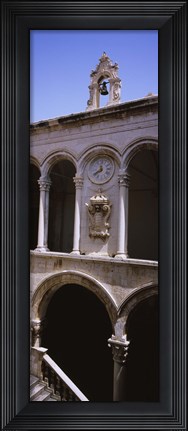 Framed Low angle view of a bell tower, Rector&#39;s Palace, Dubrovnik, Croatia Print