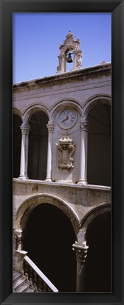 Framed Low angle view of a bell tower, Rector&#39;s Palace, Dubrovnik, Croatia Print