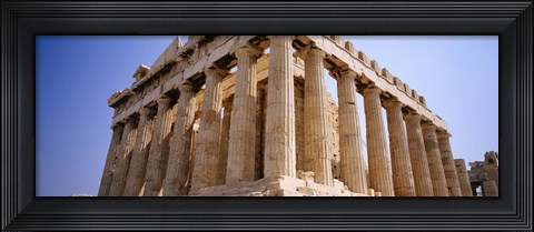 Framed Old ruins of a temple, Parthenon, Acropolis, Athens, Greece Print