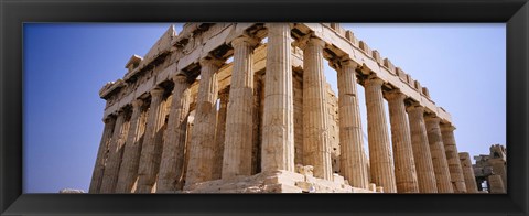 Framed Old ruins of a temple, Parthenon, Acropolis, Athens, Greece Print