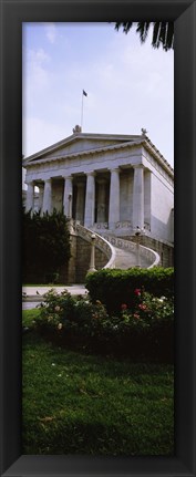 Framed Low angle view of a building, National Library, Athens, Greece Print