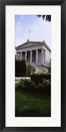 Framed Low angle view of a building, National Library, Athens, Greece Print