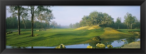 Framed Stream on a golf course, Haile Plantation, Gainesville, Florida, USA Print