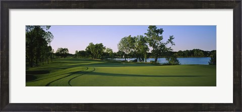 Framed Lake on a golf course, White Deer Run Golf Club, Vernon Hills, Lake County, Illinois, USA Print