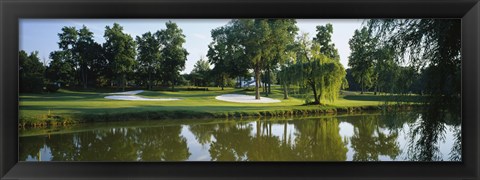 Framed Lake on a golf course, Tantallon Country Club, Fort Washington, Maryland, USA Print