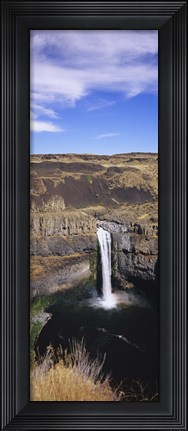 Framed High angle view of a waterfall, Palouse Falls, Palouse Falls State Park, Washington State, USA Print