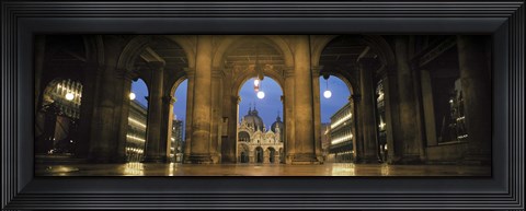 Framed Arcade of a building, St. Mark&#39;s Square, Venice, Italy (Color) Print