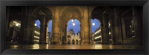 Framed Arcade of a building, St. Mark&#39;s Square, Venice, Italy (Color) Print