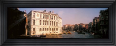 Framed Sun lit buildings, Grand Canal, Venice, Italy Print