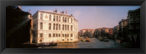 Framed Sun lit buildings, Grand Canal, Venice, Italy Print