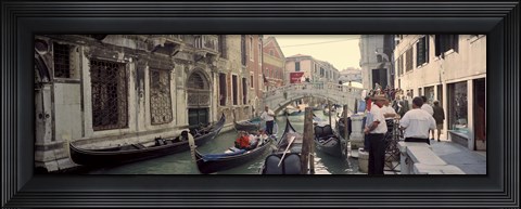 Framed Buildings along a canal, Grand Canal, Rio Di Palazzo, Venice, Italy Print