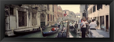 Framed Buildings along a canal, Grand Canal, Rio Di Palazzo, Venice, Italy Print