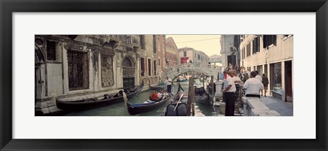 Framed Buildings along a canal, Grand Canal, Rio Di Palazzo, Venice, Italy Print