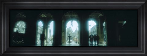 Framed Arcade of a building, St. Mark&#39;s Square, Venice, Italy (Birght Sky) Print