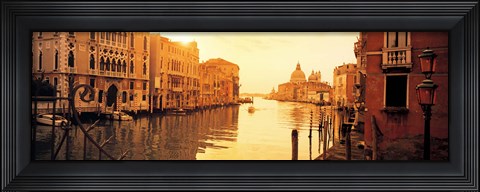 Framed Buildings along a canal, view from Ponte dell&#39;Accademia, Grand Canal, Venice, Italy Print