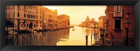 Framed Buildings along a canal, view from Ponte dell&#39;Accademia, Grand Canal, Venice, Italy Print