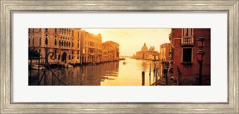 Framed Buildings along a canal, view from Ponte dell&#39;Accademia, Grand Canal, Venice, Italy Print