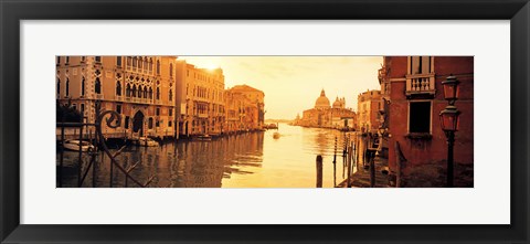 Framed Buildings along a canal, view from Ponte dell&#39;Accademia, Grand Canal, Venice, Italy Print