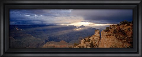 Framed Rock formations in a national park, Yaki Point, Grand Canyon National Park, Arizona Print