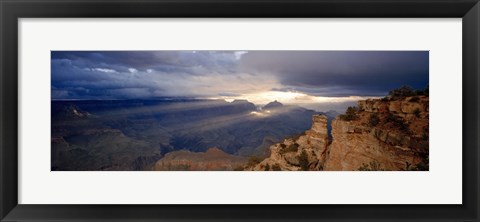 Framed Rock formations in a national park, Yaki Point, Grand Canyon National Park, Arizona Print