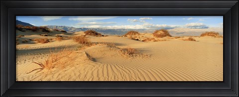 Framed Sand dunes in a national park, Mesquite Flat Dunes, Death Valley National Park, California, USA Print