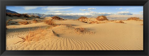 Framed Sand dunes in a national park, Mesquite Flat Dunes, Death Valley National Park, California, USA Print