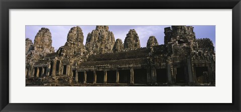 Framed Facade of an old temple, Angkor Wat, Siem Reap, Cambodia Print