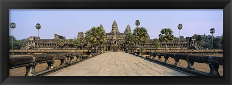 Framed Path leading towards an old temple, Angkor Wat, Siem Reap, Cambodia Print